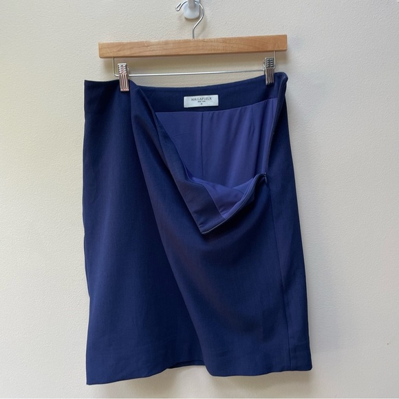 M.M. LaFleur Navy Blue NoHo Pencil Skirt Polished Midi Knee Length Size 10 - Picture 5 of 8
